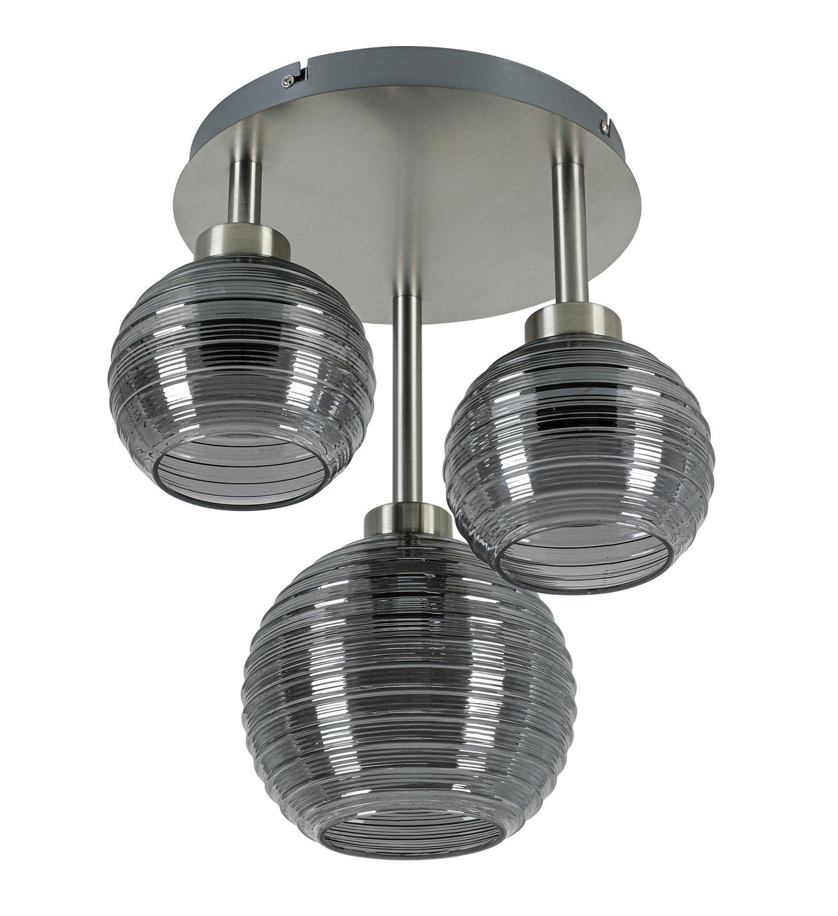 DECKENLEUCHTE  39,5/38,17 cm    - Chromfarben/Nickelfarben, Trend, Glas/Metall (39,5/38,17cm) - Collett's Monde
