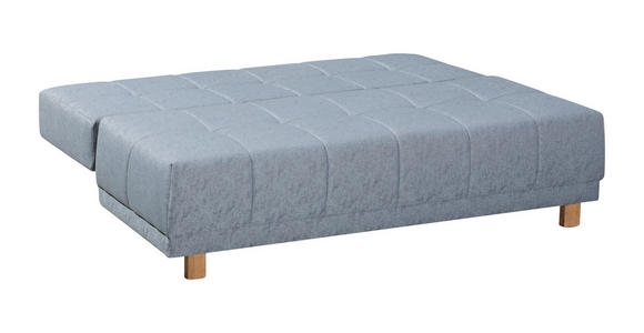 BOXSPRINGSOFA in Webstoff Blau  - Blau/Eichefarben, MODERN, Holz/Textil (202/92/104cm) - Novel