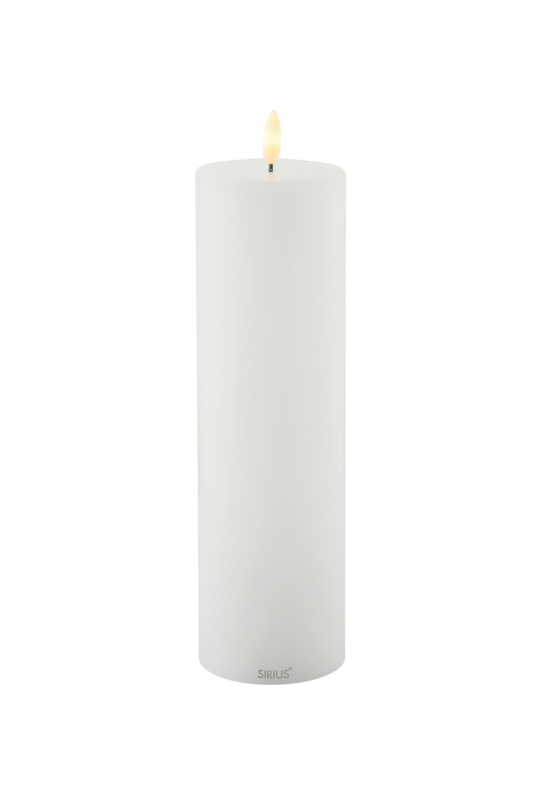 LED-KERZE - Weiß, Basics, Naturmaterialien (7,5/25cm)