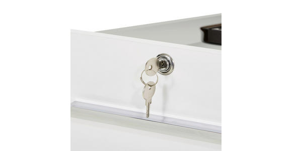 ANSTELLCONTAINER 43,8/115/80 cm - Platinfarben/Silberfarben, KONVENTIONELL, Glas/Holzwerkstoff (43,8/115/80cm) - Voleo