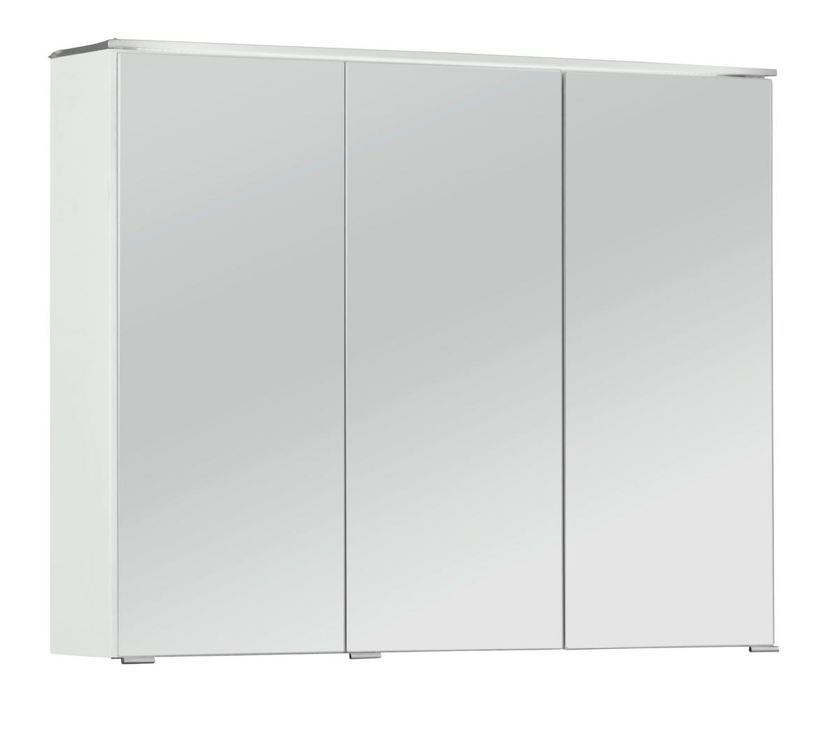 ZRKADLOVÁ SKRINKA, biela, 90/72/18 cm - biela/chrómová, Modern, kov/kompozitné drevo (90/72/18cm) - Stylife