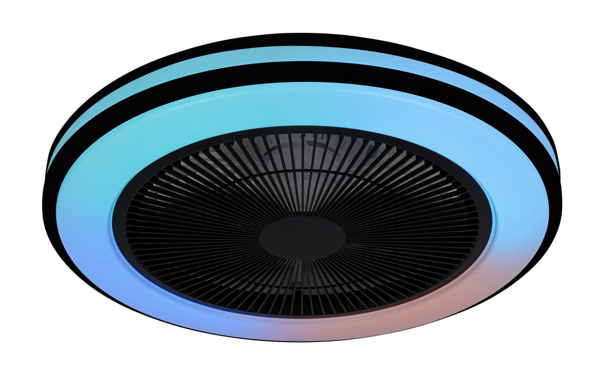 DECKENVENTILATOR - Schwarz/Weiß, Trend, Kunststoff/Metall (58/14,5cm) - Mican