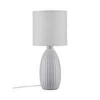 TISCHLEUCHTE Uno 25/37/10 cm   - Hellgrau, Design, Keramik/Textil (25/37/10cm) - PR Home