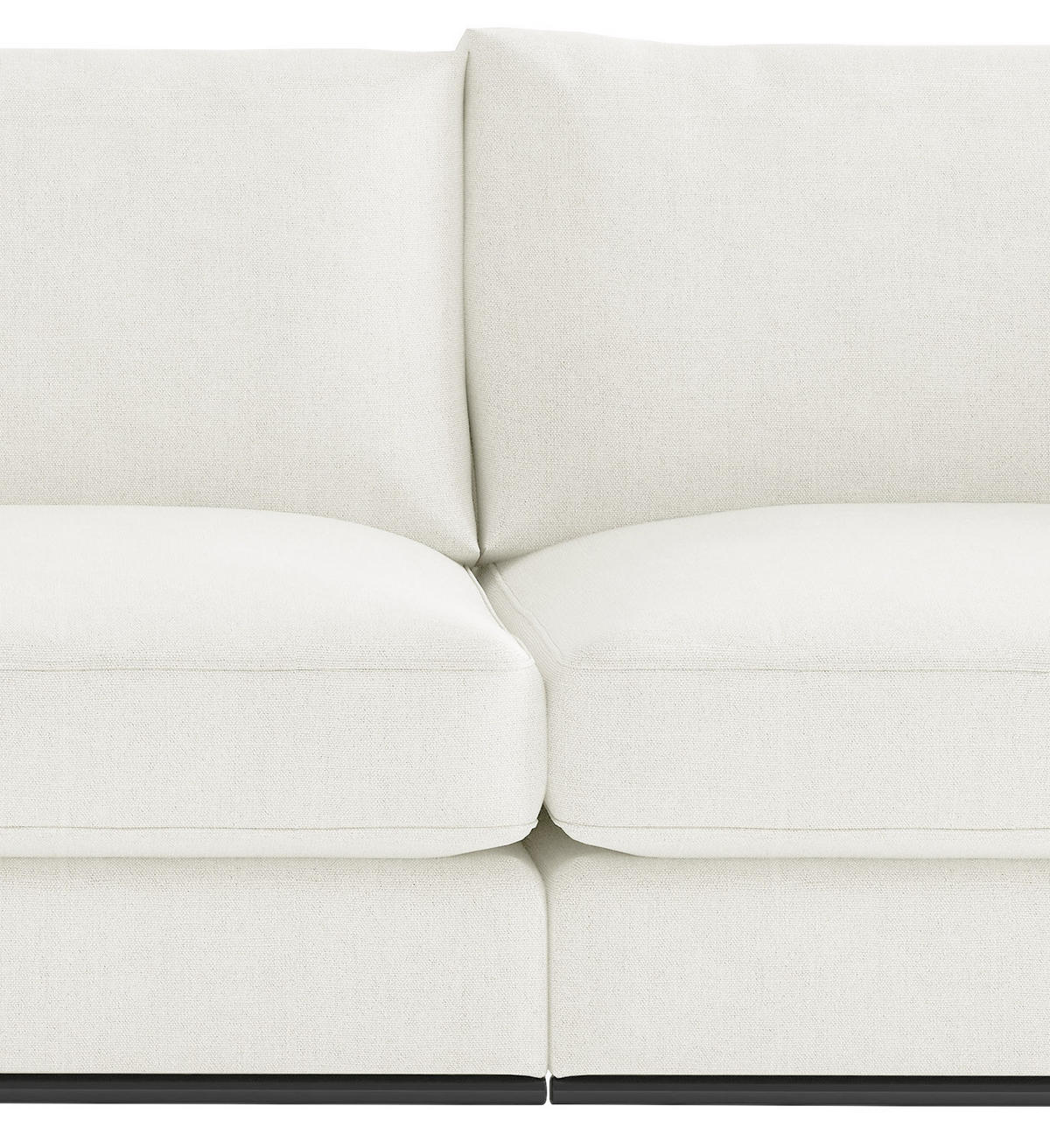 SITZGARNITUR in Webstoff Creme  - Creme/Schwarz, Design, Holz/Textil (278/85/103cm) - Livetastic