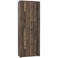 DREHTÜRENSCHRANK 73,7/197,5/34,8 cm 2-türig Dunkelbraun, Graubraun  - Dunkelbraun/Graubraun, Design, Holzwerkstoff (73,7/197,5/34,8cm)
