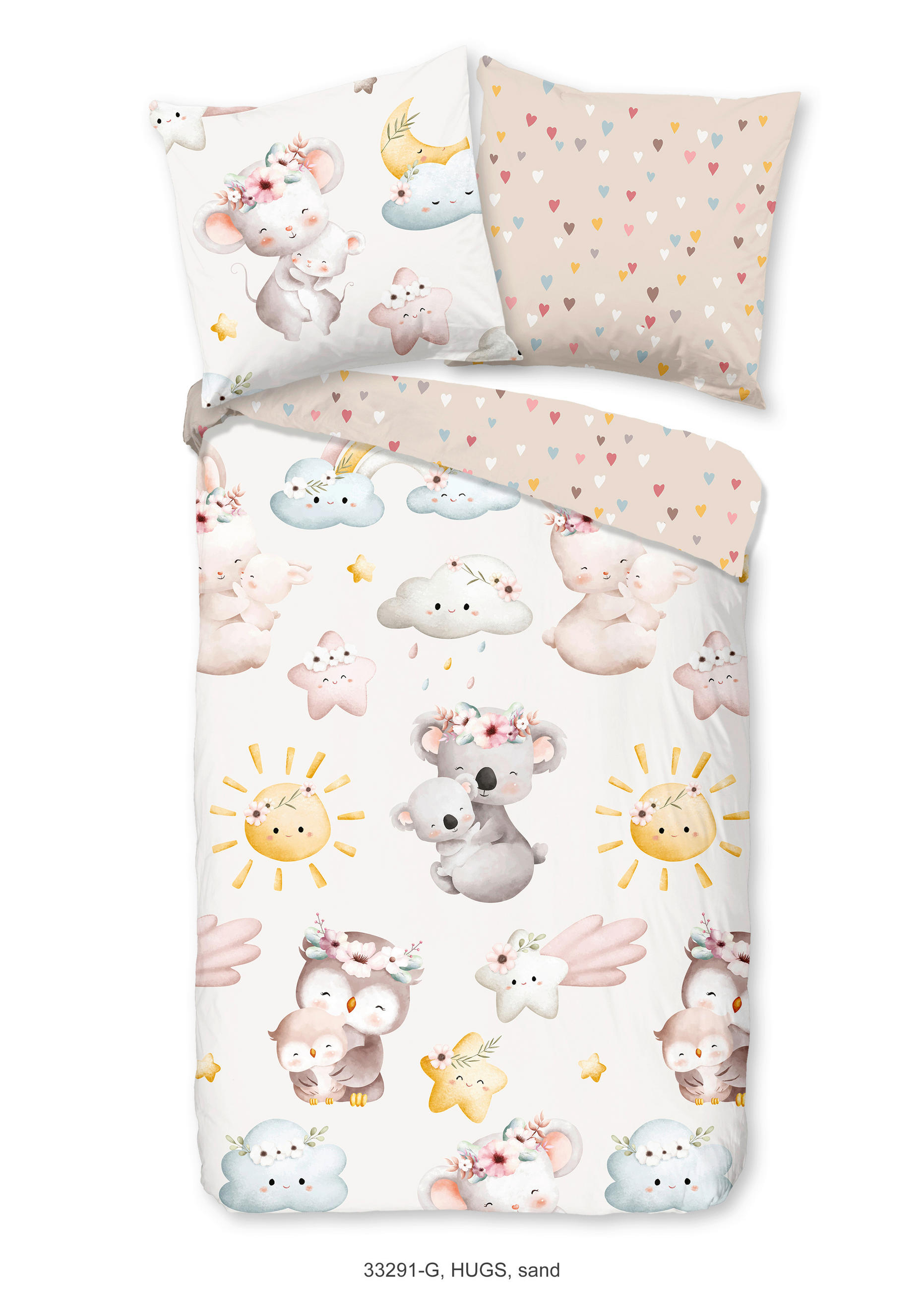 DEČJA POSTELJINA HUGGS 140/200 cm renforcé tkanina  - Osnovno, tekstil (140/200cm) - Ben'n'jen