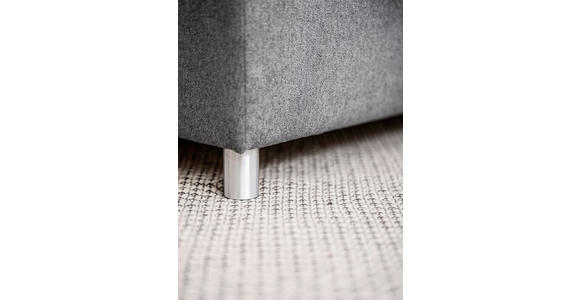POLSTERBETT Matratze, Lattenrost, Bettkasten, motorische Verstellbarkeit Grau 180/200 cm  - Silberfarben/Weiß, KONVENTIONELL, Holz/Textil (180/200cm) - Esposa