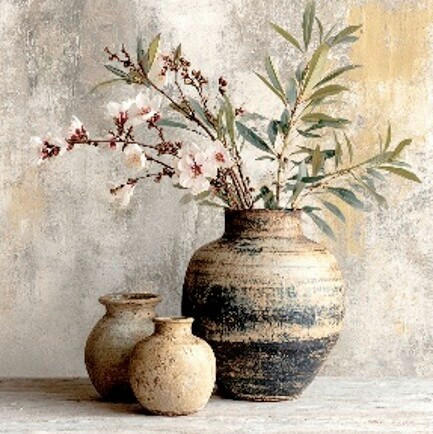 GLASBILD Stillleben, Pflanzen  - Multicolor, Basics, Glas (30/30/1,4cm) - Euroart