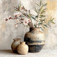 GLASBILD Stillleben, Pflanzen  - Multicolor, Basics, Glas (30/30/1,4cm) - Euroart