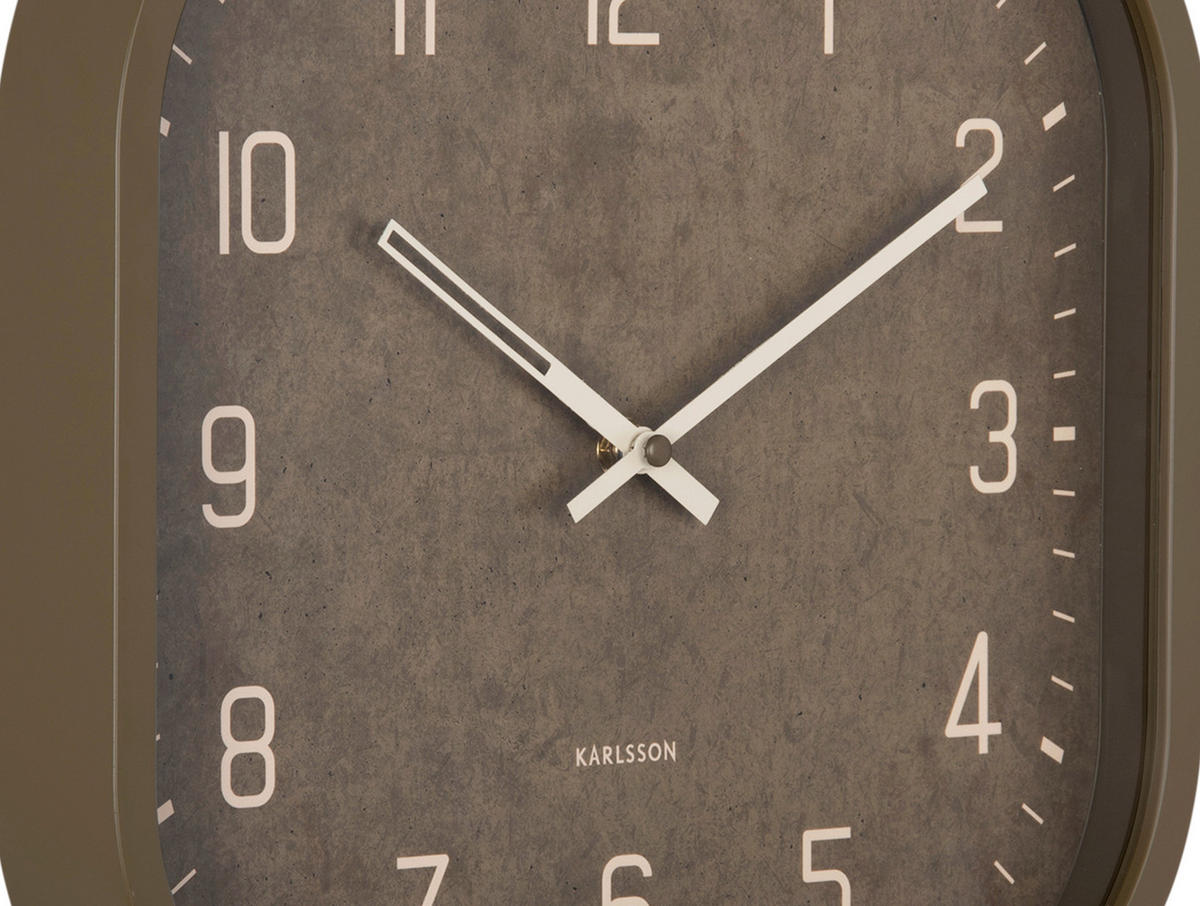 WANDUHR Elemental Grün 30/30/4 cm  - Grün, Basics, Kunststoff (30/30/4cm) - Karlsson