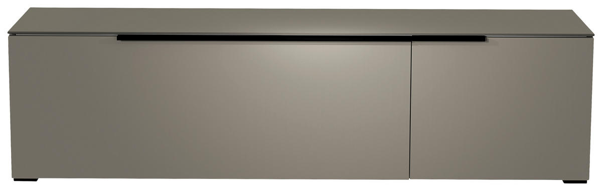LOWBOARD Grau, Schwarz  160/43/45 cm  - Schwarz/Grau, Design, Glas/Holzwerkstoff (160/43/45cm) - Moderano