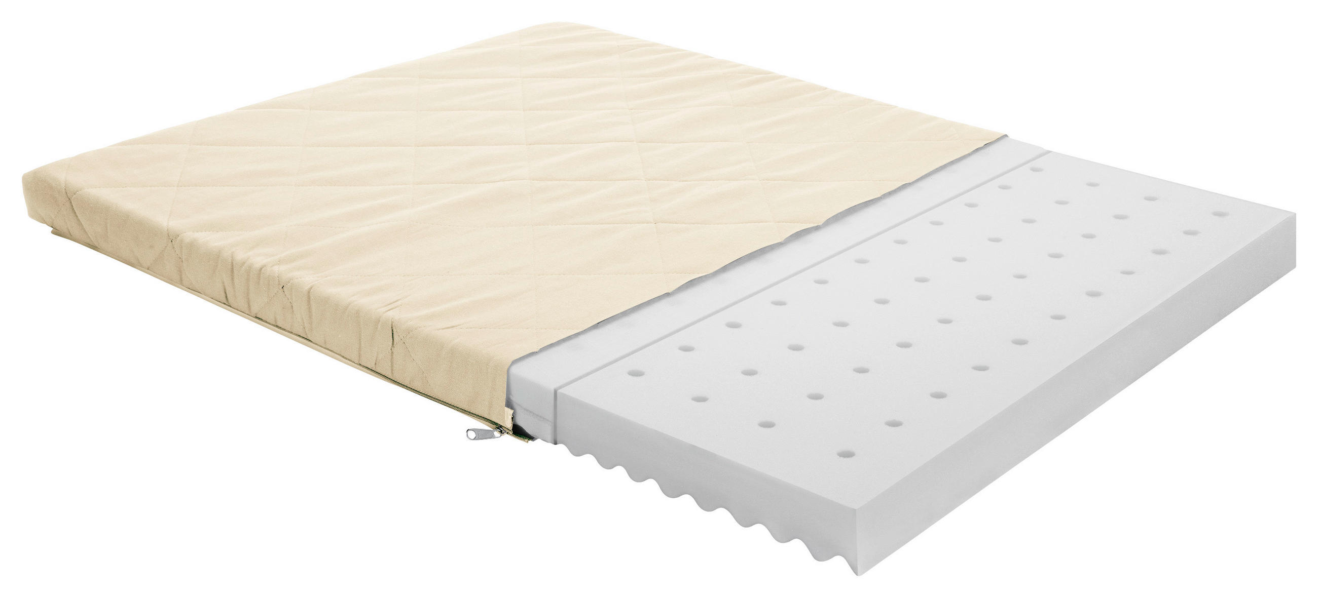 LAUFGITTERMATRATZE SCOTTY     - Beige, Basics, Textil (90,0/72,0/5,0cm) - Paidi