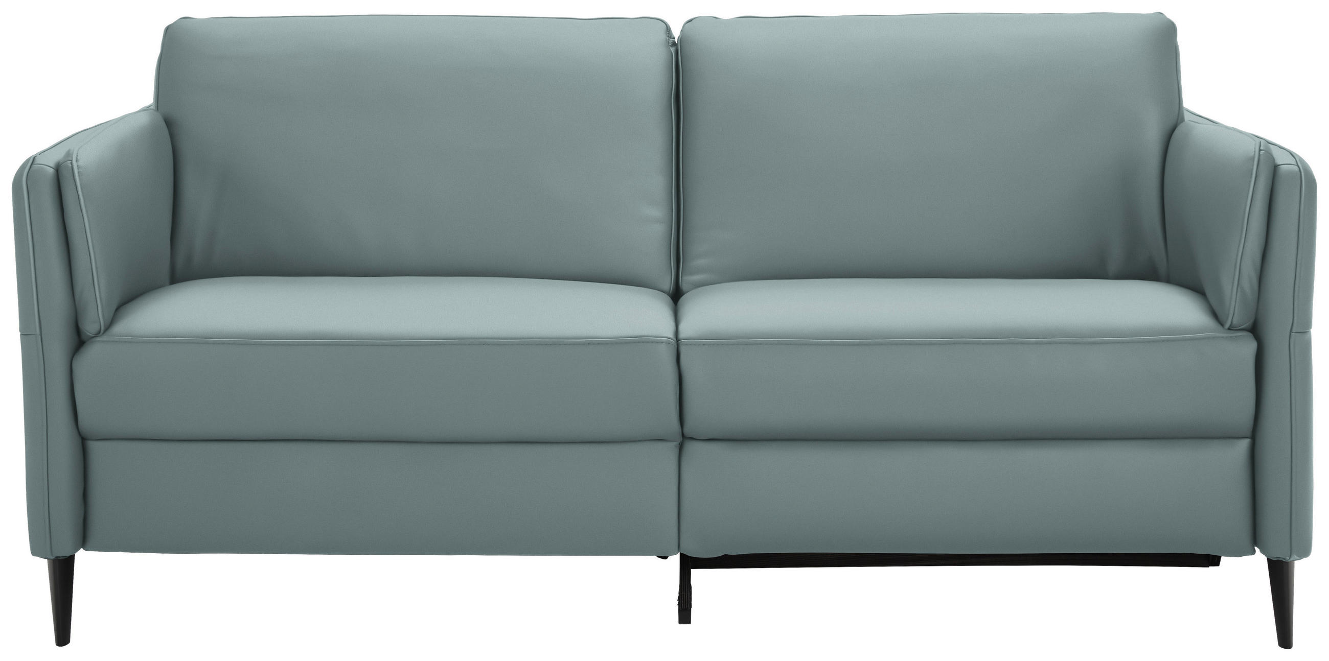 3-SITZER-SOFA in Leder Blau  - Blau/Schwarz, Design, Leder/Metall (190/84/99cm) - Dieter Knoll