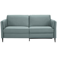 3-SITZER-SOFA in Leder Blau  - Blau/Schwarz, Design, Leder/Metall (190/84/99cm) - Dieter Knoll