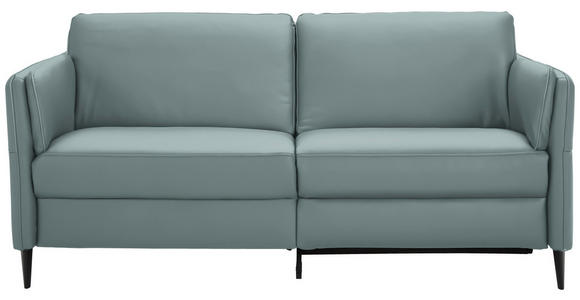 3-SITZER-SOFA in Leder Blau  - Blau/Schwarz, Design, Leder/Metall (190/84/99cm) - Dieter Knoll