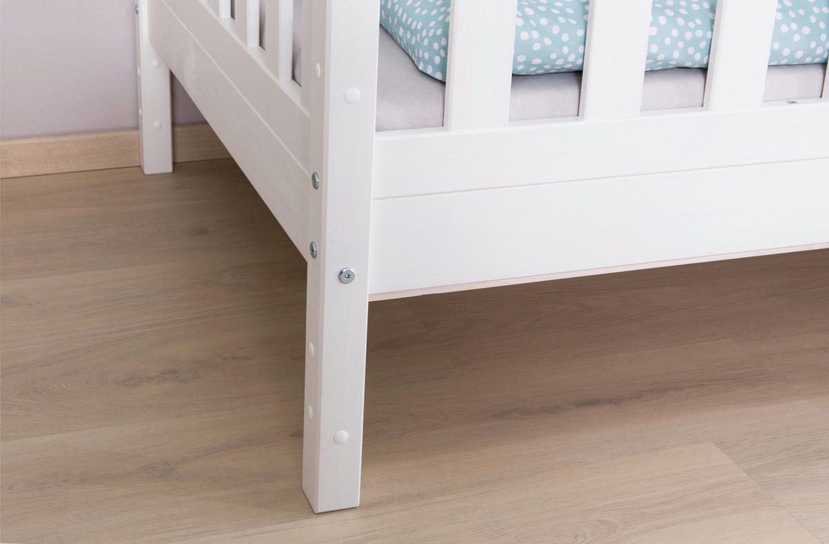 HAUSBETT 100/200 cm Weiss  - Weiss, Modern, Holz (100/200cm) - MID.YOU