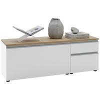 LOWBOARD  in 135/46/41 cm  - Eichefarben/Silberfarben, Design, Holzwerkstoff/Kunststoff (135/46/41cm) - Dieter Knoll