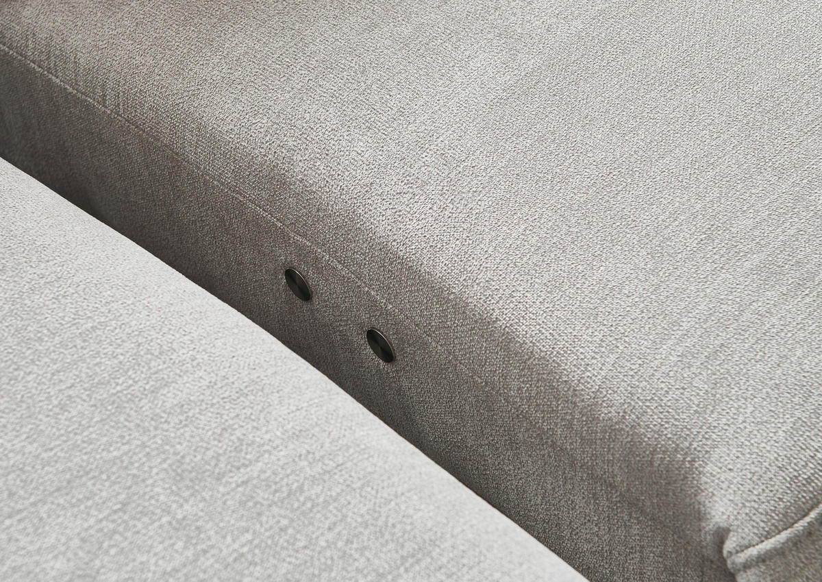 WOHNLANDSCHAFT in Chenille Blau  - Blau/Alufarben, Design, Textil/Metall (170/333/265cm) - Dieter Knoll