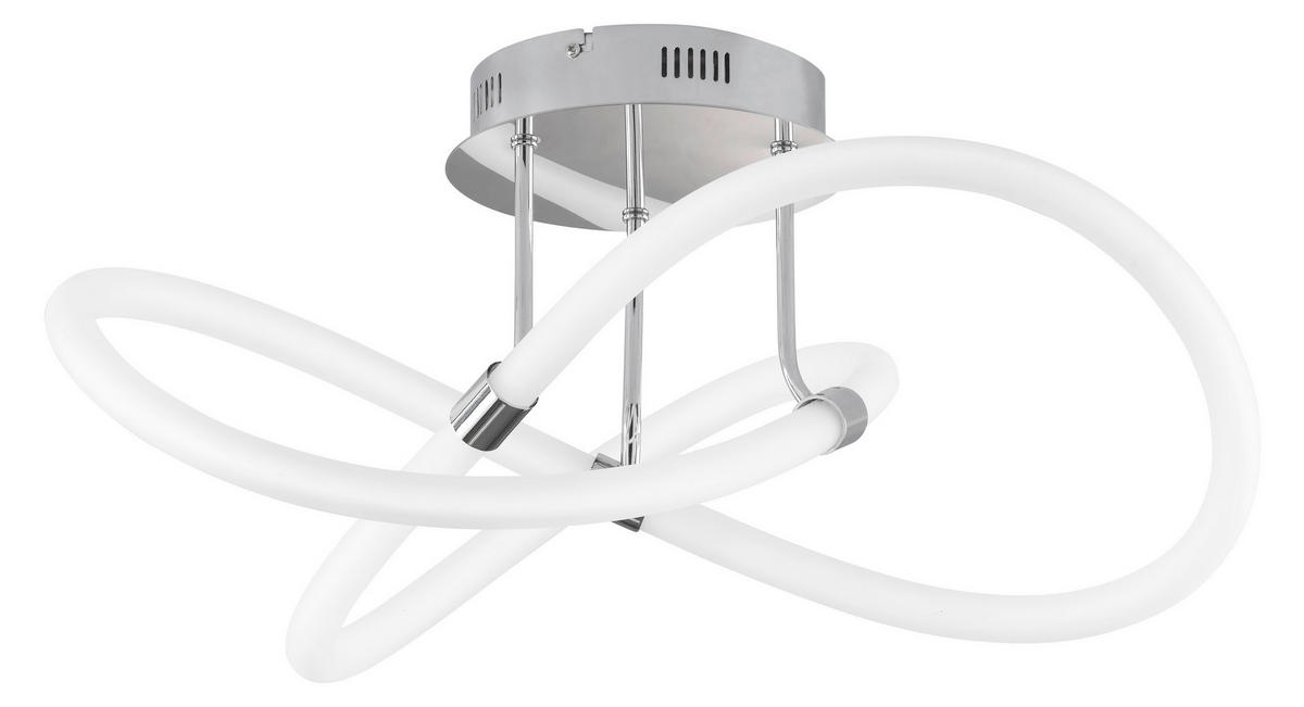 LED-DECKENLEUCHTE 57,5/57,5/30 cm   - Chromfarben, Basics, Kunststoff/Metall (57,5/57,5/30cm)