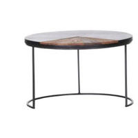 MĂSUțĂ DE CAFEA metal  65/40 cm  - negru, Design, metal/lemn (65/40cm)