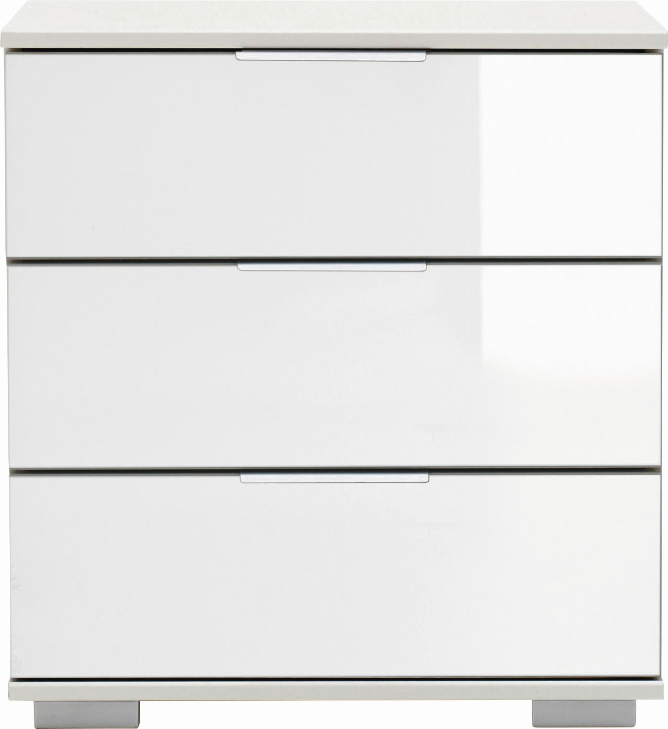 SÄNGBORD i vit  - vit/kromfärg, Design, metall/trämaterial (52/58/38cm) - Best Price