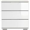 NACHTSCHRANK 52/58/38 cm  - Chromfarben/Alufarben, Design, Glas/Holzwerkstoff (52/58/38cm) - Carryhome