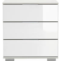 NOČNÍ STOLEK, bílá, 52/58/38 cm - bílá/barvy chromu, Design, kov/kompozitní dřevo (52/58/38cm) - Carryhome