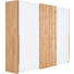 SCHWEBETÜRENSCHRANK in massiv, mehrschichtige Massivholzplatte (Tischlerplatte) Eiche Weiß, Eichefarben - Eichefarben/Weiß, Natur, Glas/Holz (289,9/227,2/59cm) - Team 7 SCHWEBETÜRENSCHRANK in massiv, mehrschichtige Massivholzplatte (Tischlerplatte) Eiche Weiß, Eichefarben - Eichefarben/Weiß, Natur, Glas/Holz (289,9/227,2/59cm) - Team 7