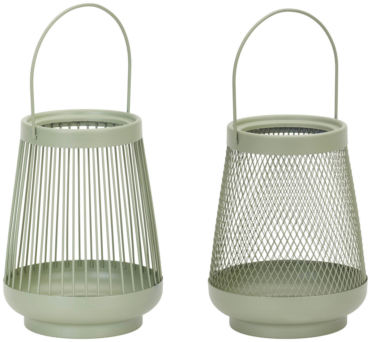 WINDLICHT Grün 15/19,5 cm  - Grün, Trend, Metall (15/19,5cm) - Ambia Home