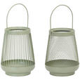 WINDLICHT Grün 15/19,5 cm  - Grün, Trend, Metall (15/19,5cm) - Ambia Home