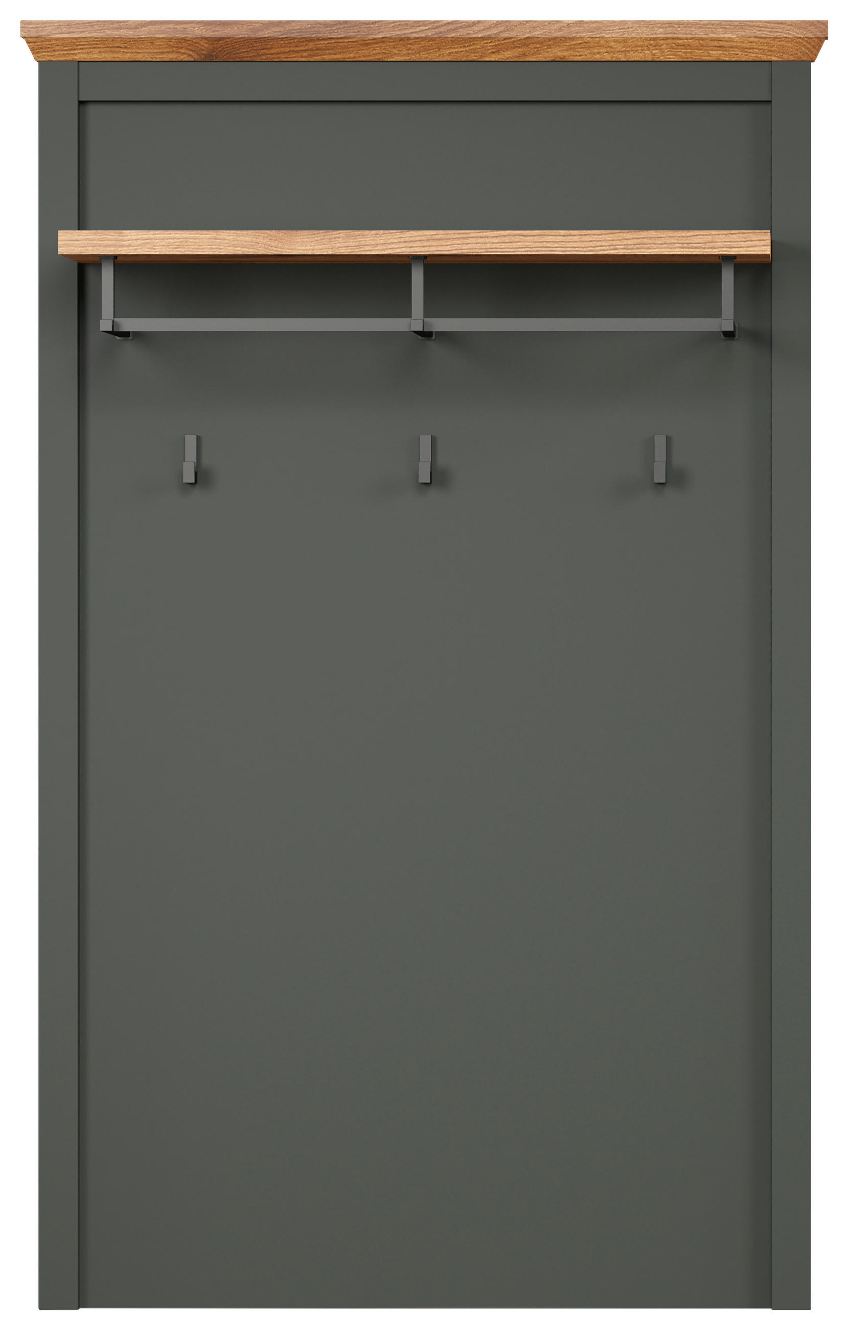 GARDEROBENPANEEL  in 77/123/28 cm  - Eichefarben/Grün, ROMANTIK / LANDHAUS, Holzwerkstoff (77/123/28cm) - Landscape