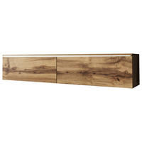 LOWBOARD D140 140/30/33 cm  stehend, hängend, Beleuchtung, in verschiedenen Holzdekoren erhältlich  - Eiche Wotan/Grau, LIFESTYLE, Holzwerkstoff/Kunststoff (140/30/33cm) - P & B