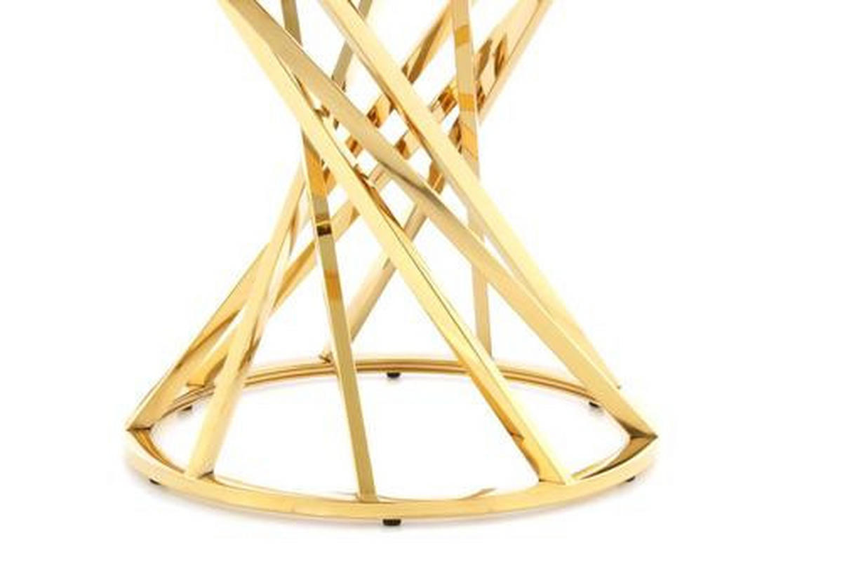 BEISTELLTISCH in Metall, Glas 50/55/50 cm  - Klar/Goldfarben, Trend, Glas/Metall (50/55/50cm) - Kayoom