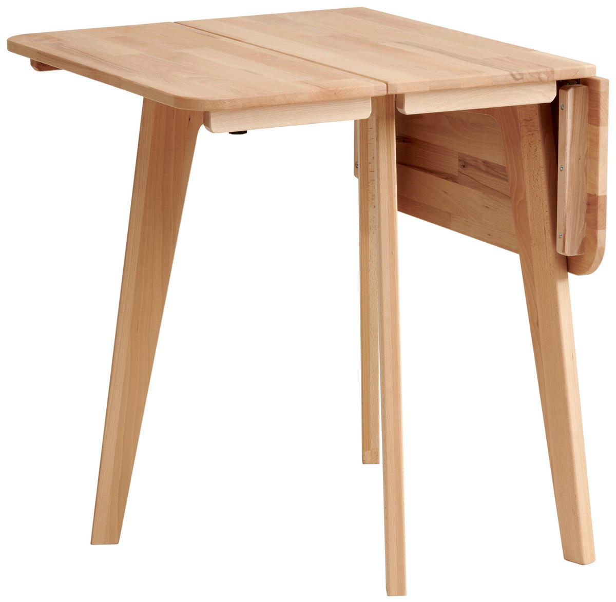 KLAPPTISCH Kernbuche massiv rechteckig Kernbuche  - Kernbuche, Natur, Holz (94/75/75cm) - Livetastic