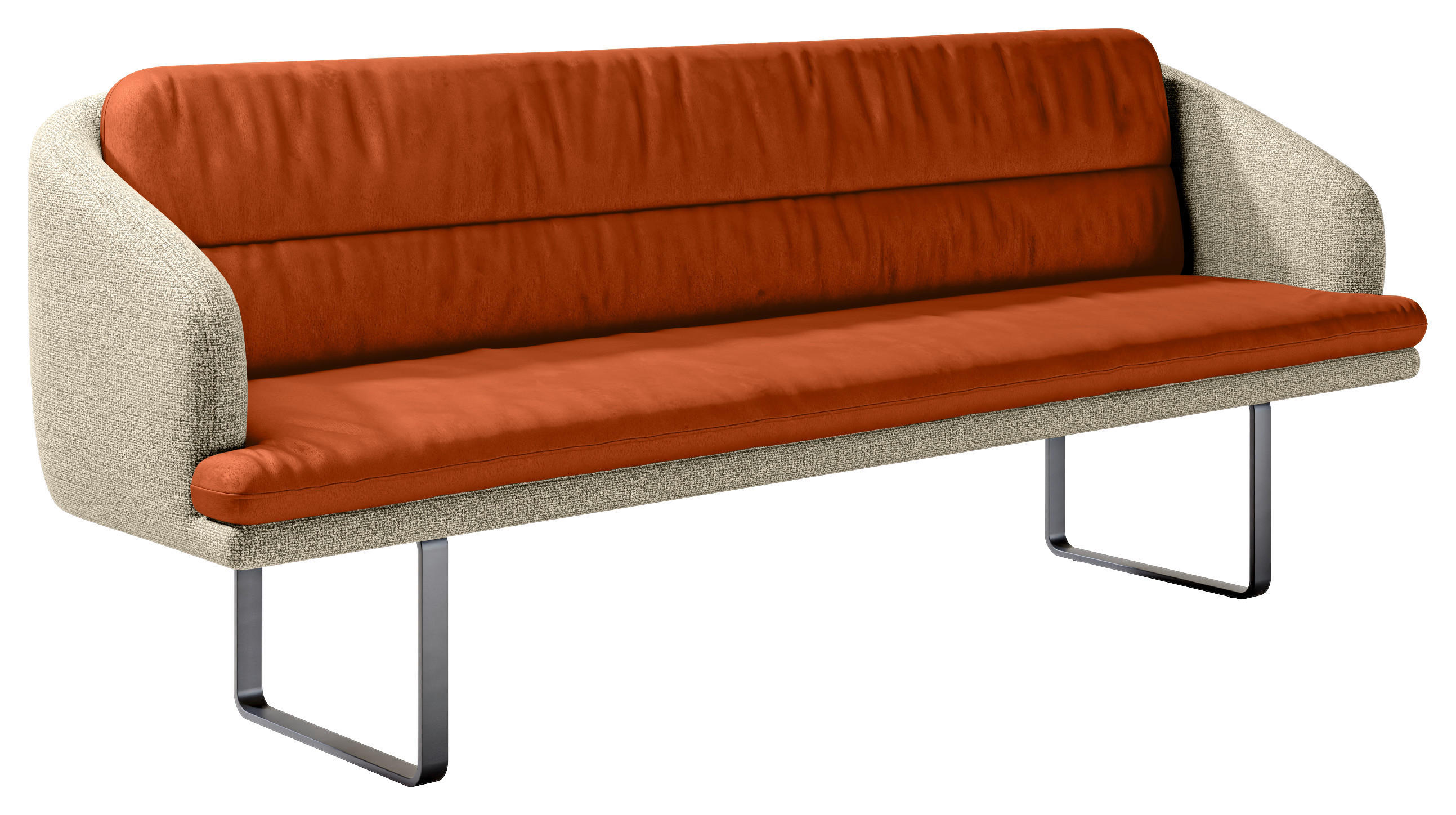 Dieter Knoll Sitzbank Kupfer, 255x89x68 cm