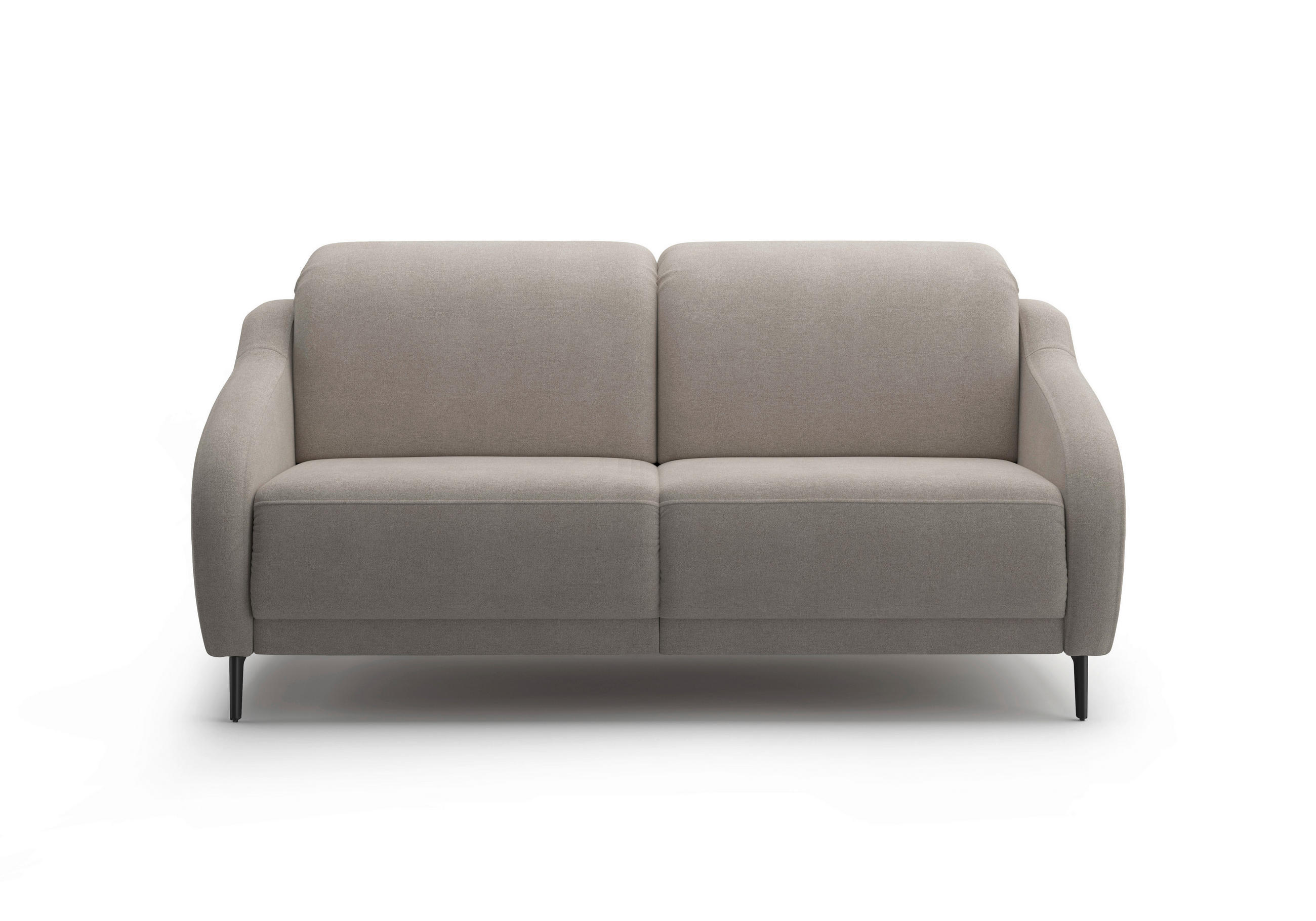 3-SITZER-SOFA in Mikrofaser Haselnussfarben  - Schwarz/Haselnussfarben, Modern, Textil/Metall (192/93/104cm) - Sit & More