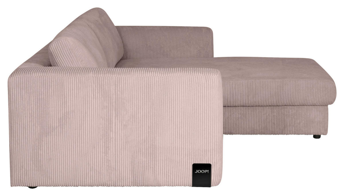 ECKSOFA JOOP Rosa Cord  - Schwarz/Rosa, KONVENTIONELL, Kunststoff/Textil (269/192cm) - Joop!