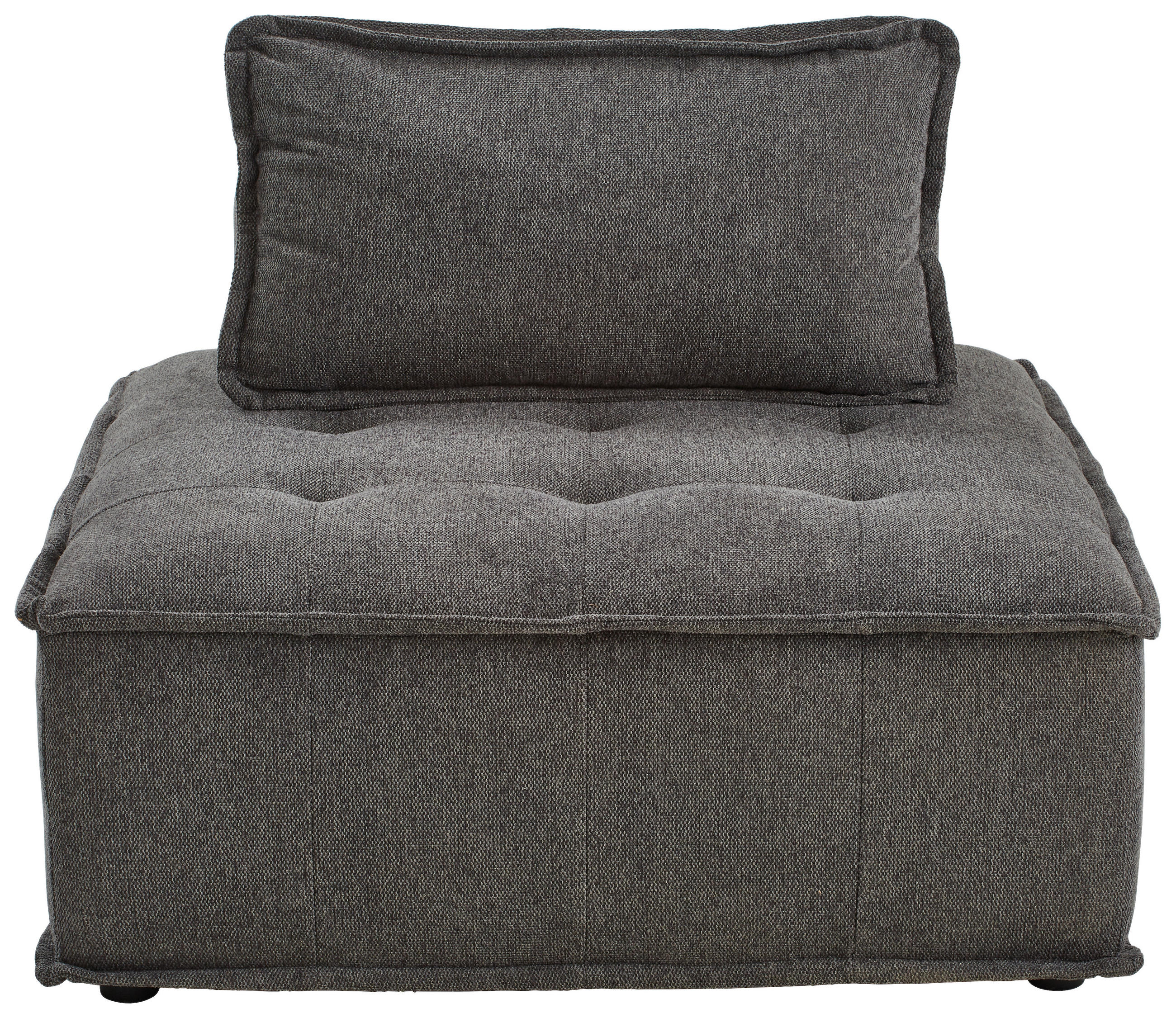 SESSEL Struktur Dunkelgrau - Dunkelgrau/Schwarz, LIFESTYLE, Kunststoff/Textil (90/50/90cm) - Livetastic