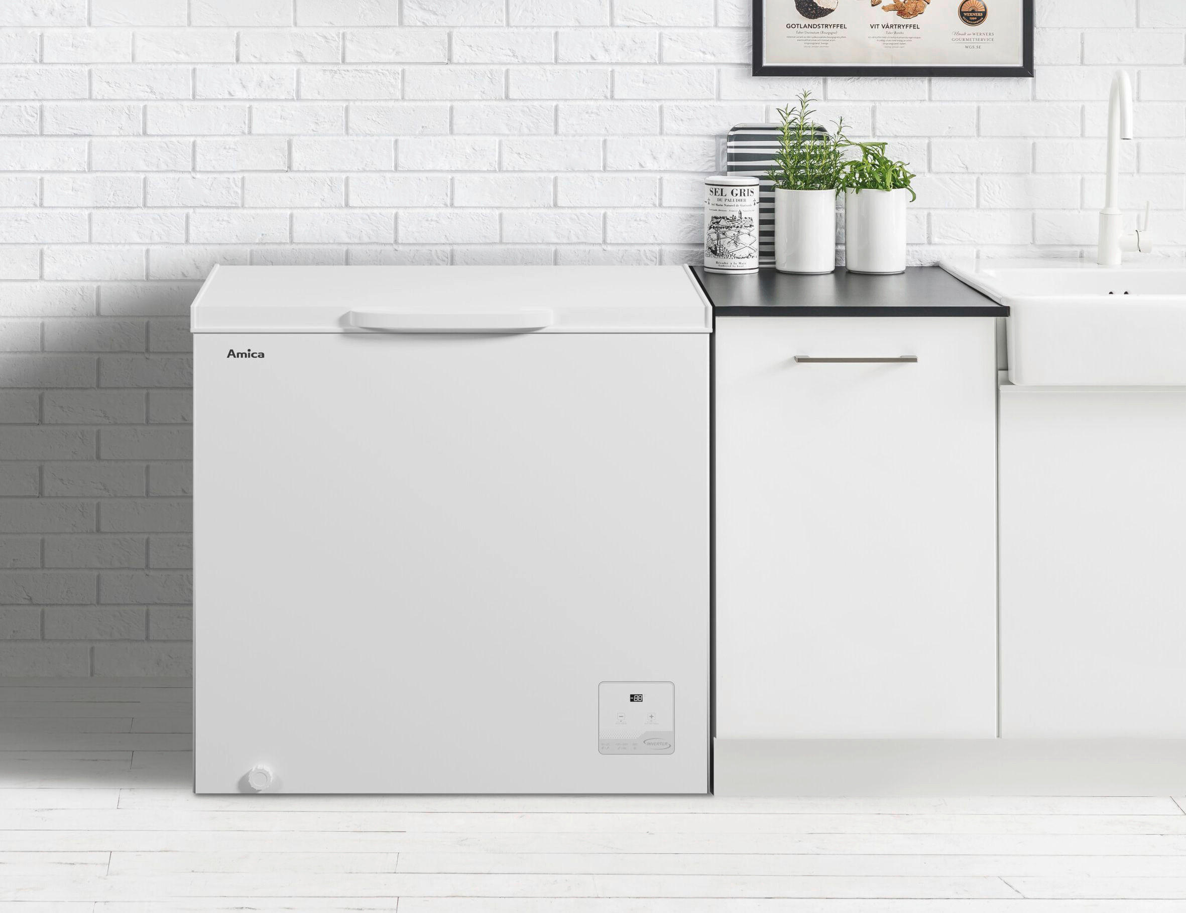 GEFRIERTRUHE GT 313 105 W  - Weiß, Natur, Kunststoff/Metall (82,3/83,5/55,6cm) - Amica