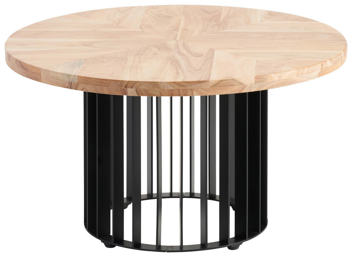 COUCHTISCH in Holz, Metall  - Schwarz/Akaziefarben, Design, Holz/Metall (70/40/70cm) - Livetastic