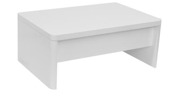 COUCHTISCH 90/60/38-63 cm rechteckig Weiß  - Weiß, KONVENTIONELL, Holzwerkstoff/Metall (90/60/38-63cm) - Xora