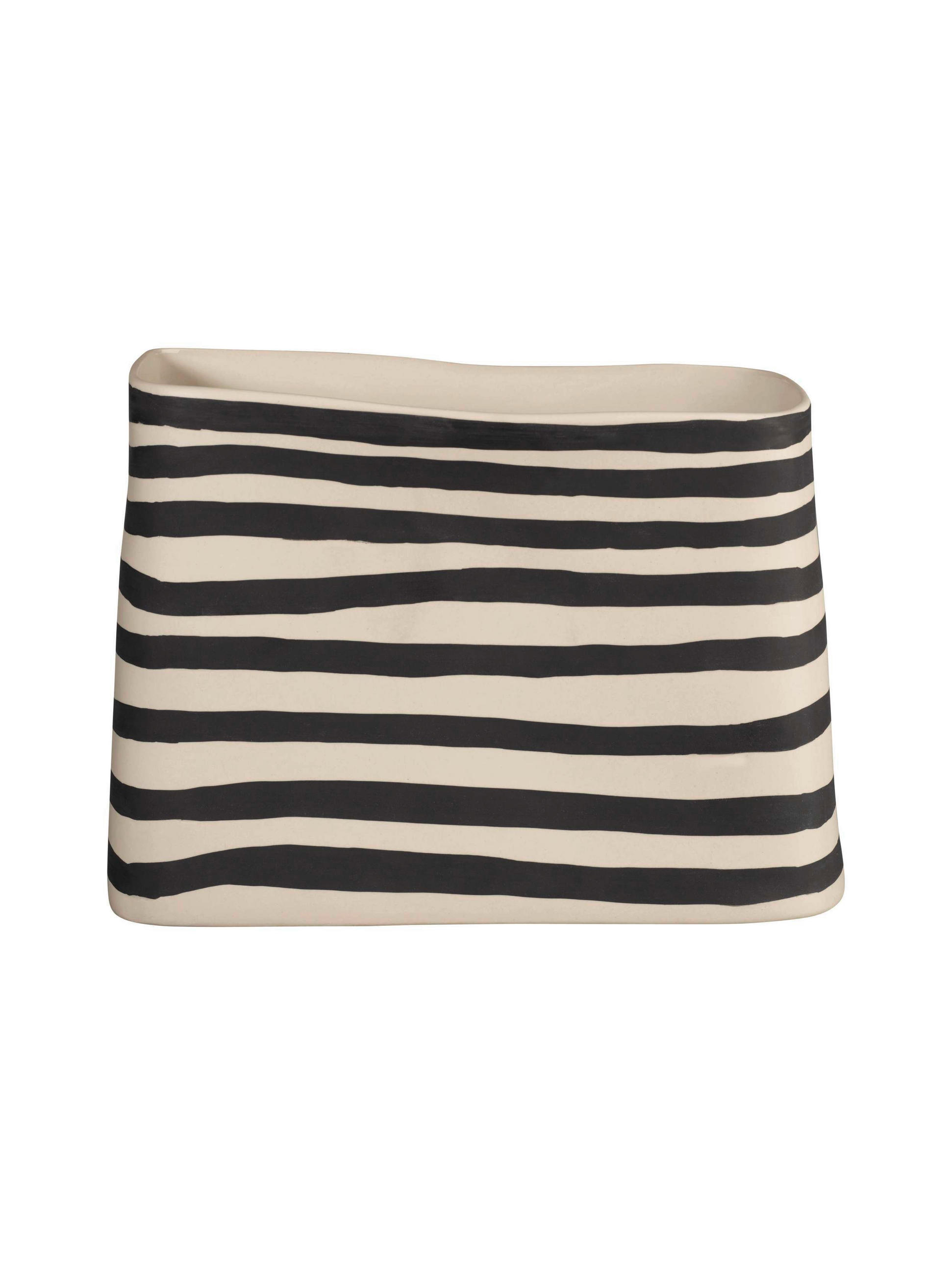 VAZA  keramika  - črna/bela, Basics, keramika (17cm) - ASA