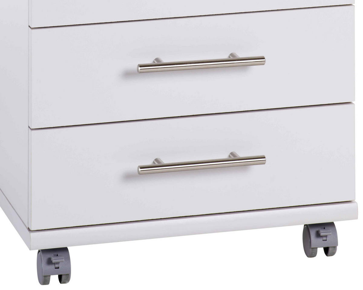 ROLLCONTAINER Hellgrau  - Silberfarben/Hellgrau, Basics, Holzwerkstoff/Kunststoff (41,6/56,9/50cm) - MID.YOU
