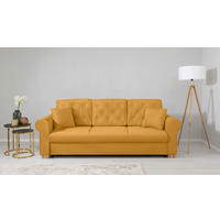 SCHLAFSOFA in Gelb  - Gelb/Buchefarben, Design, Holz/Textil (240/94/98cm) - MID.YOU