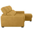 ECKSOFA Senfgelb Mikrofaser  - Senfgelb/Schwarz, KONVENTIONELL, Kunststoff/Textil (285/177cm) - Carryhome