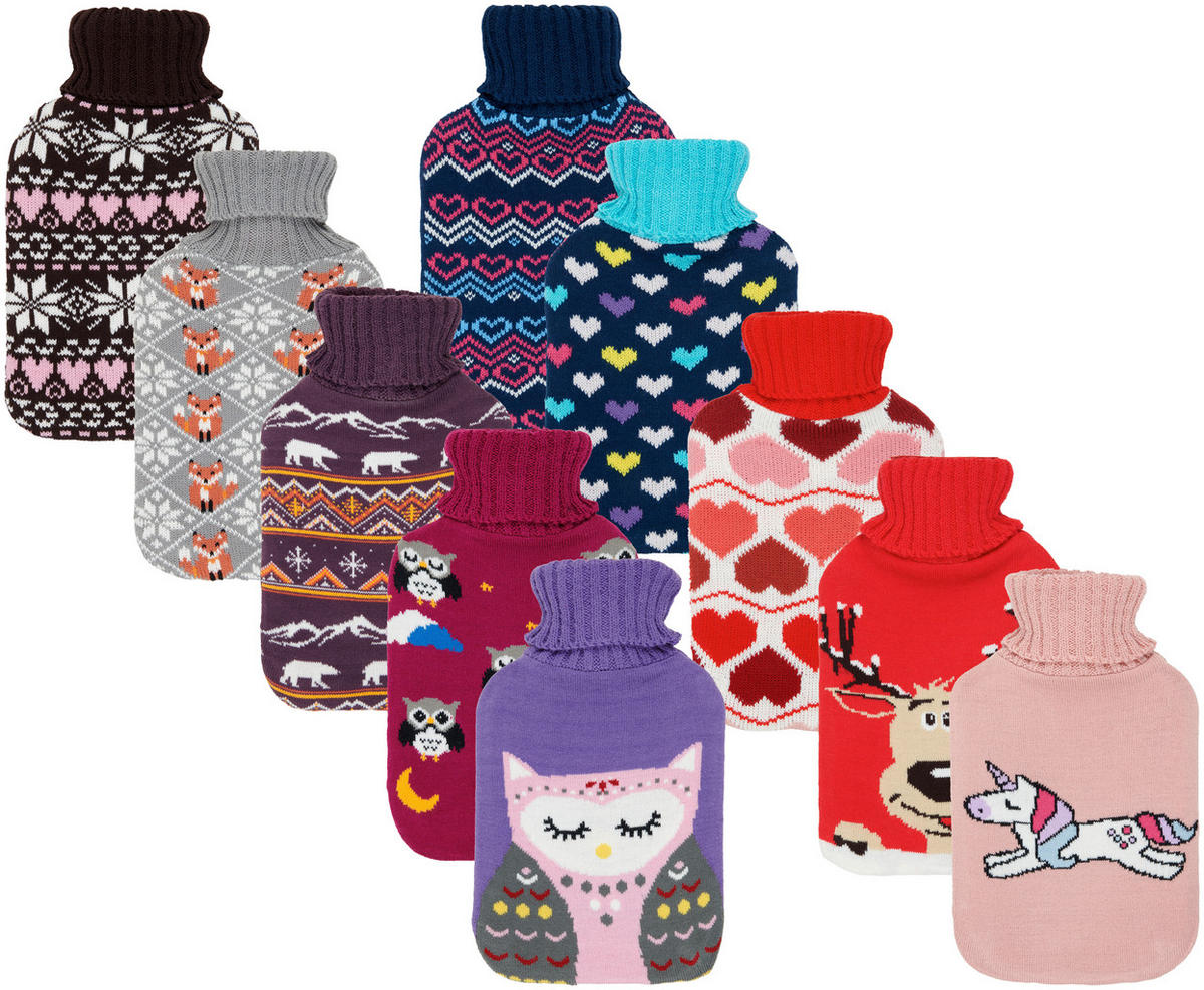 WÄRMFLASCHE - Multicolor, Lifestyle, Kunststoff/Textil (32.7/20/4.5cm) - X-Mas