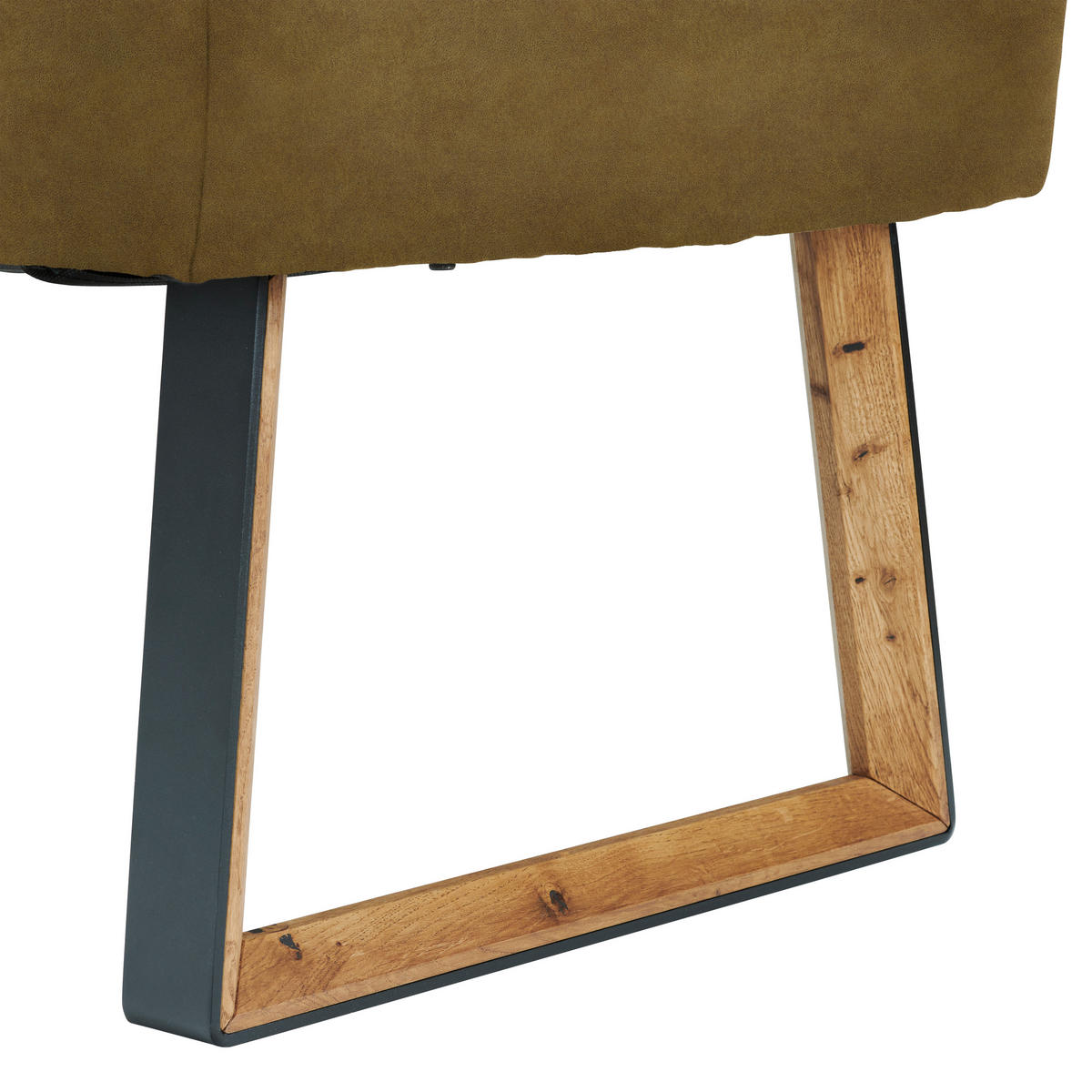 ECKBANK 215/173 cm  in Grün, Eichefarben, Khaki  - Khaki/Eichefarben, KONVENTIONELL, Holz/Textil (215/173cm) - Voleo