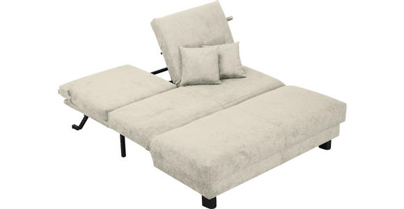 SCHLAFSOFA Flachgewebe Hellgrau  - Hellgrau/Schwarz, Design, Textil/Metall (160/85/100cm) - Carryhome