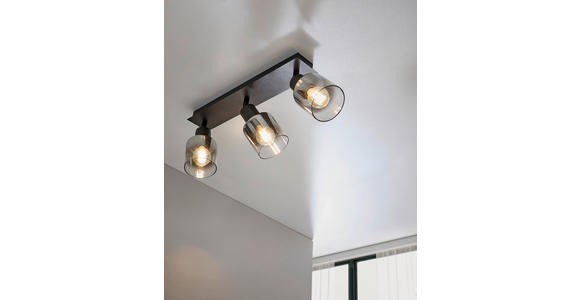 STRAHLER 40/8/18 cm   - Schwarz, Basics, Glas/Metall (40/8/18cm) - Novel