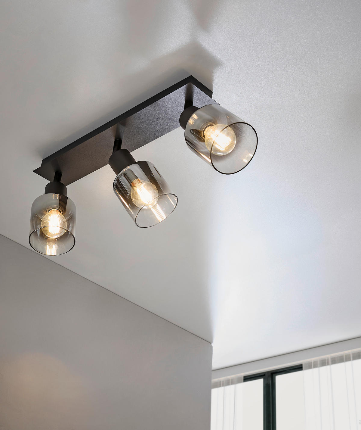 BODOVÉ SVIETIDLO, 25 W/E14, 40/8/18 cm - čierna, Basics, kov/sklo (40/8/18cm) - Novel